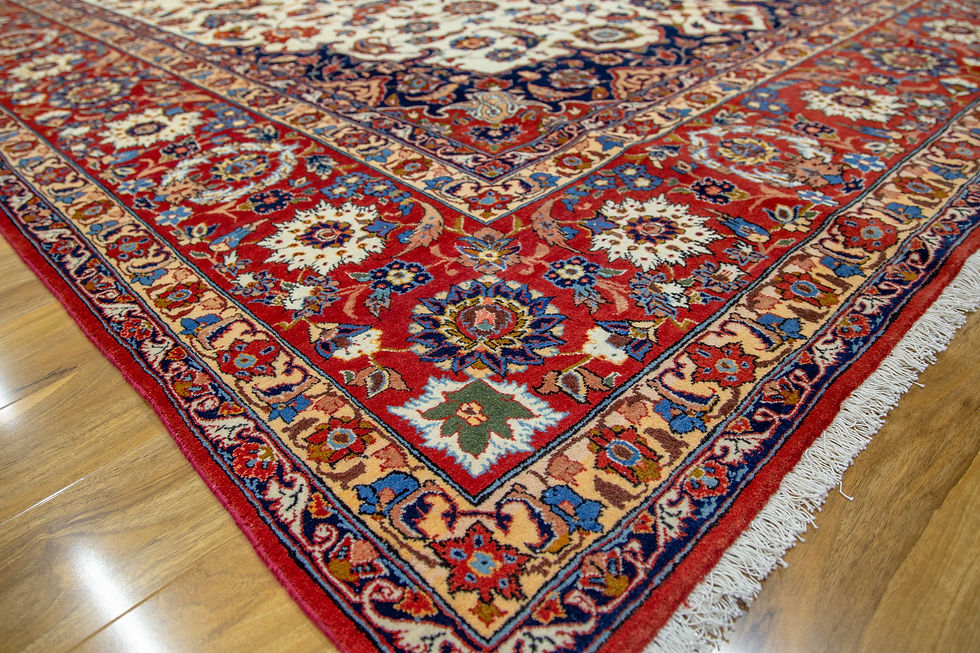 Thumbnail: Fine Persian Isfahan Rug - 407 x 270 cm - REF:1520
