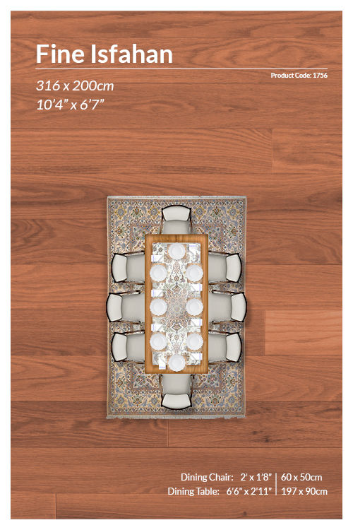 Thumbnail: Ultra Fine Persian Isfahan Rug - 316 x 200 cm