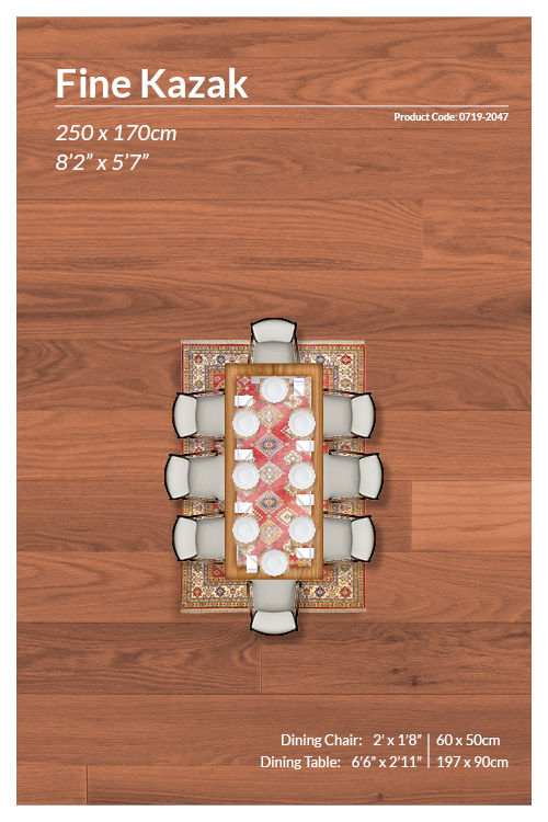 Thumbnail: Fine Afghan Kazak Style Rug - 250 x 170 cm - REF:0719-2047
