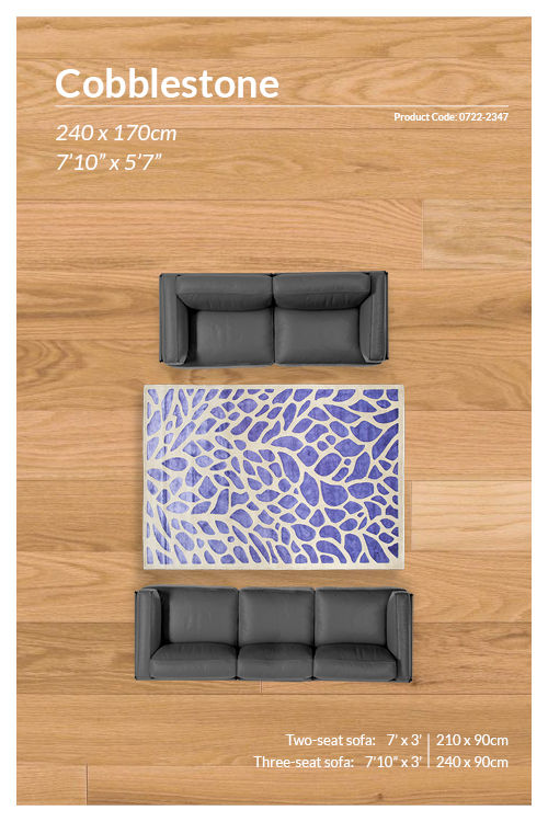Thumbnail: Cobblestone Design Rug - 240 x 170 cm - REF:0722-2347
