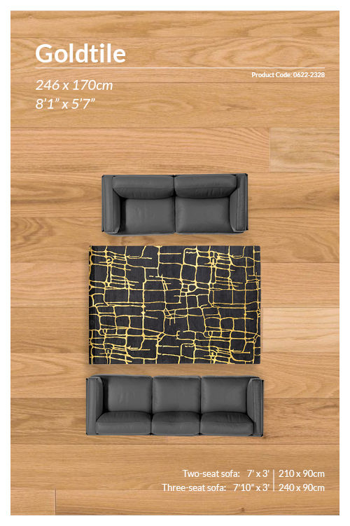 Thumbnail: Gilded Web Design Rug  - 246 x 170 cm - REF:0622-2328