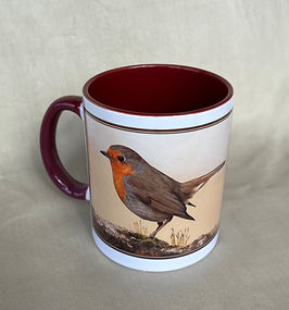 Taza con imagen de petirrojo europeo
