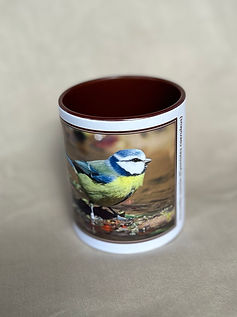 Taza con imagen de herrerillo común