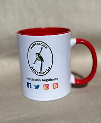 Logotipo de la asociación impreso en una taza