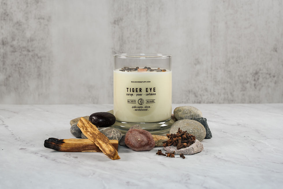 Thumbnail: Tiger Eye Crystal Soy Wax Candle