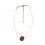 Thumbnail: Sphere Natural Stone Agate Necklace, handcrafted Jewelry from Brazil caramel