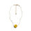Thumbnail: Sphere Natural Stone Agate Necklace, handcrafted Jewelry from Brazil yellow