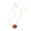 Thumbnail: Small Disc Natural Stone Agate Necklace Jewelry from Brazil brown