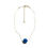Thumbnail: Sphere Natural Stone Agate Necklace, handcrafted Jewelry from Brazil blue