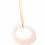 Thumbnail: Hollow Out Hoop Natural Stone Agate Necklace, handcrafted Jewelry from Brazil white
