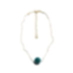 Sphere Natural Stone Agate Necklace, handcrafted Jewelry from Brazil green