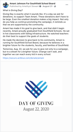 Giving Day FB Post