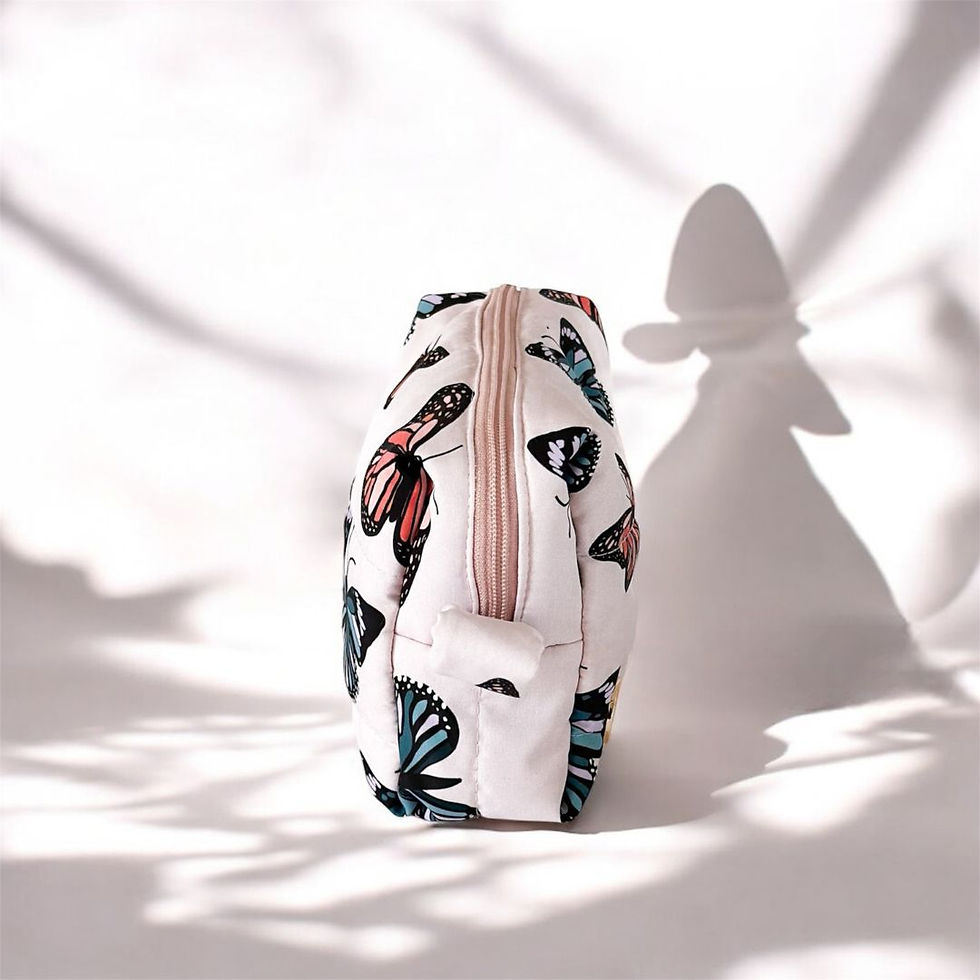 Thumbnail: Heliconia - Cosmetic Cable Puffer Bag