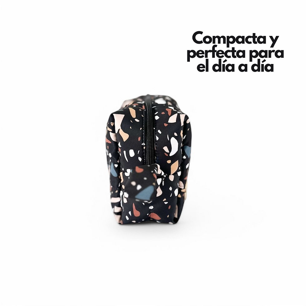 Miniatura: Black Terrazo - Cosmetic Cable Puffer Bag