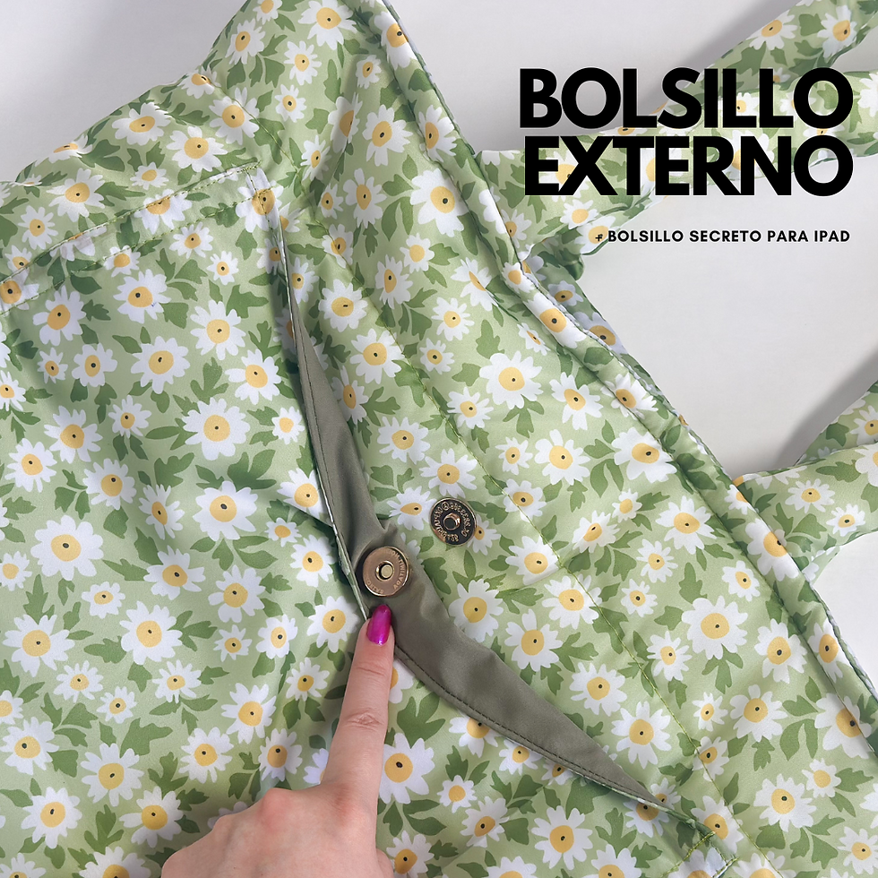 Miniatura: Daisy Mini Green - Tote Bolso Puffer para Laptop Macbook