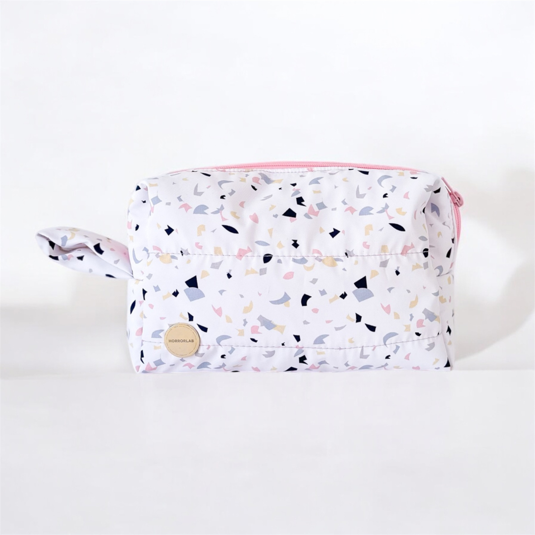 Baby Party Terrazo - Cosmetic Cable Puffer Bag