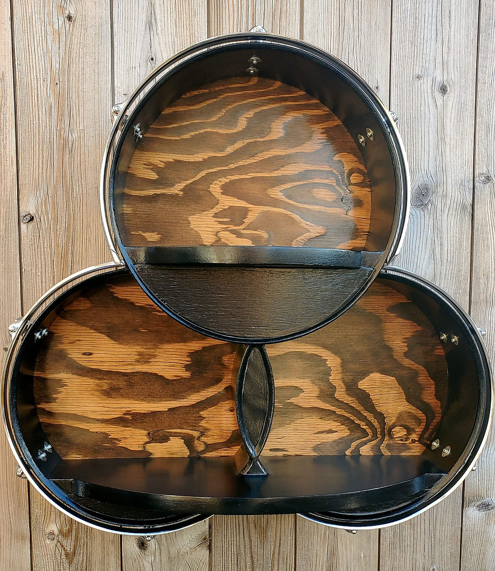 Thumbnail: 3 Drum Wall Shelf