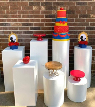 Wooden Pedestals w/ Crisp White Acrylic Coating