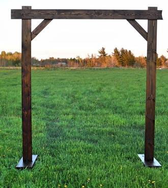 Walnut Rustic Wedding Arch
