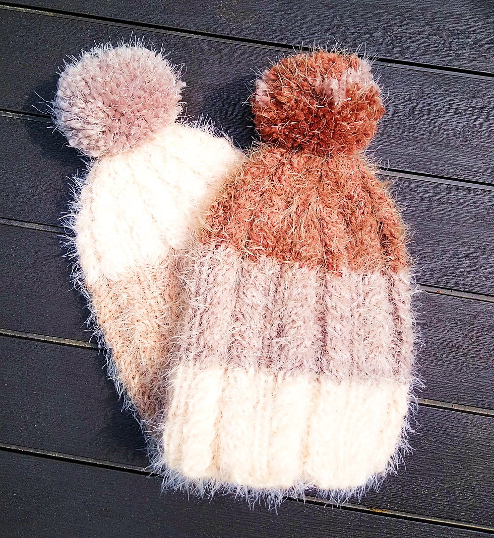 Thumbnail: Three Chocolates Hat Pattern (knit)