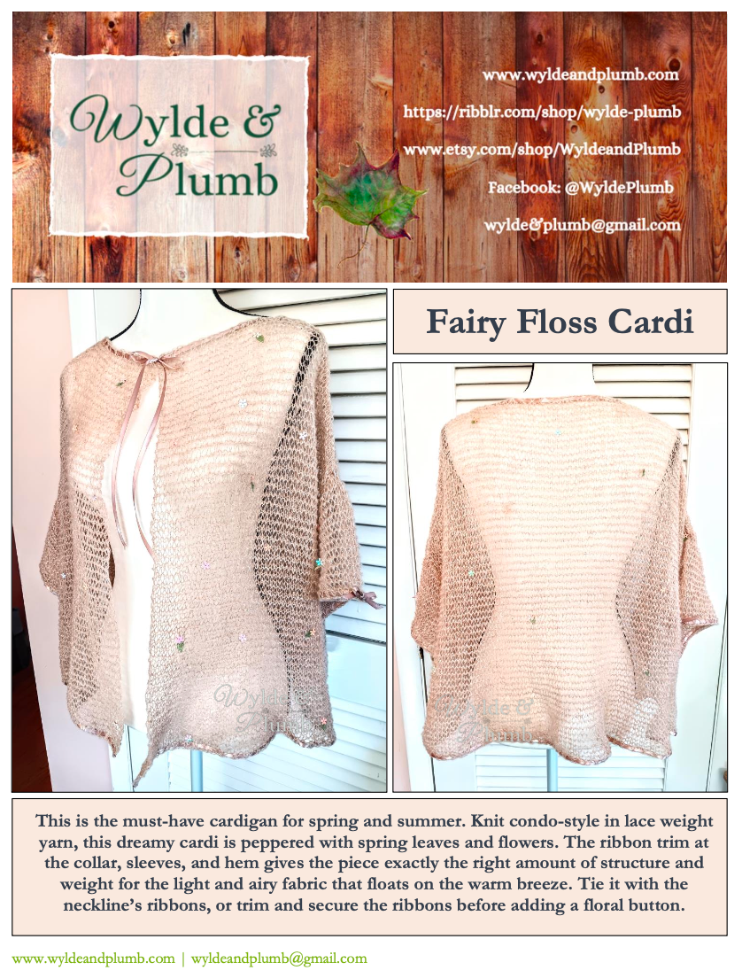 Thumbnail: Fairy Floss Cardi Pattern (knit)