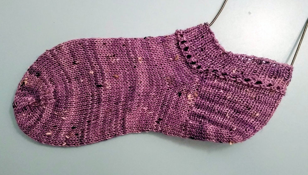 Thumbnail: Lavender Bed Socks Pattern (knit)
