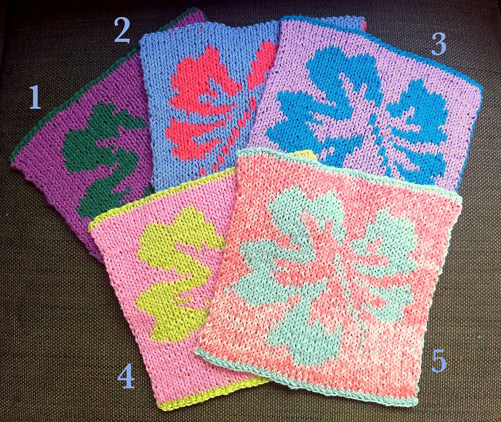 Thumbnail: Hibiscus Hot Pad Pattern (knit)