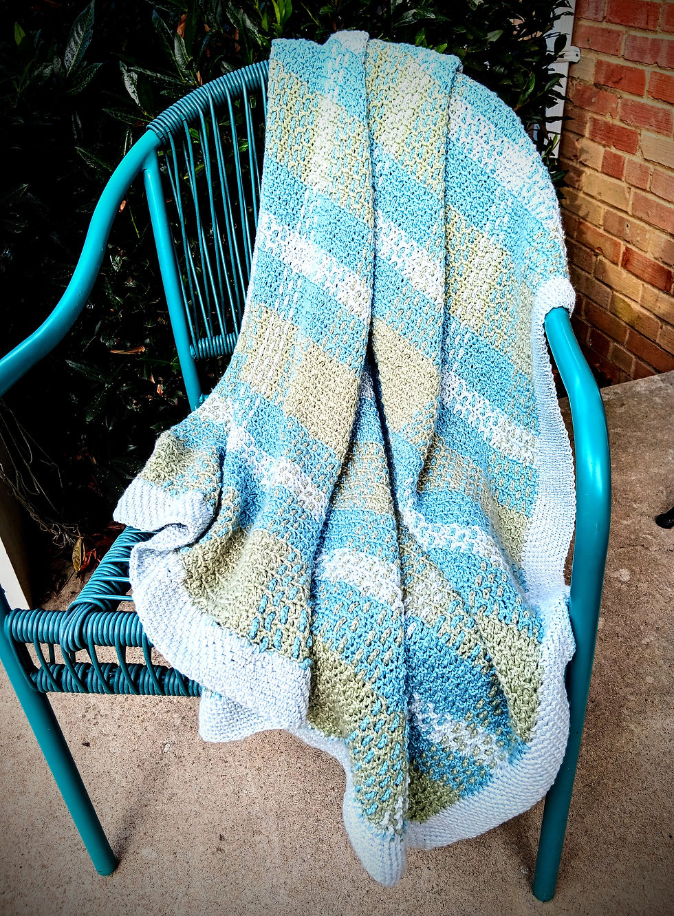 Thumbnail: Chain Tartan Throw (crochet)