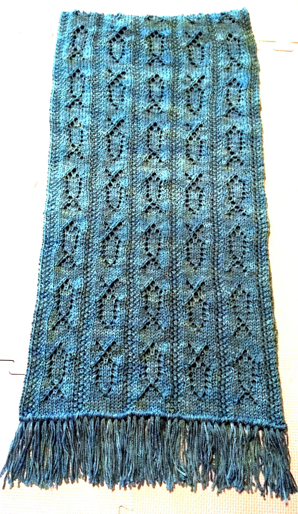 Thumbnail: Ichthys Prayer Shawl Pattern (knit)