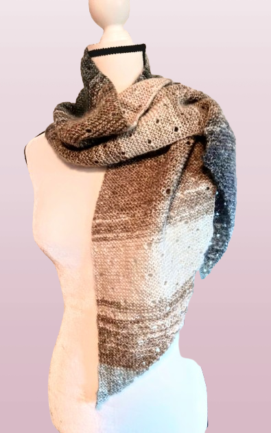 Thumbnail: Sea Glass & Sand Eyelet Scarf