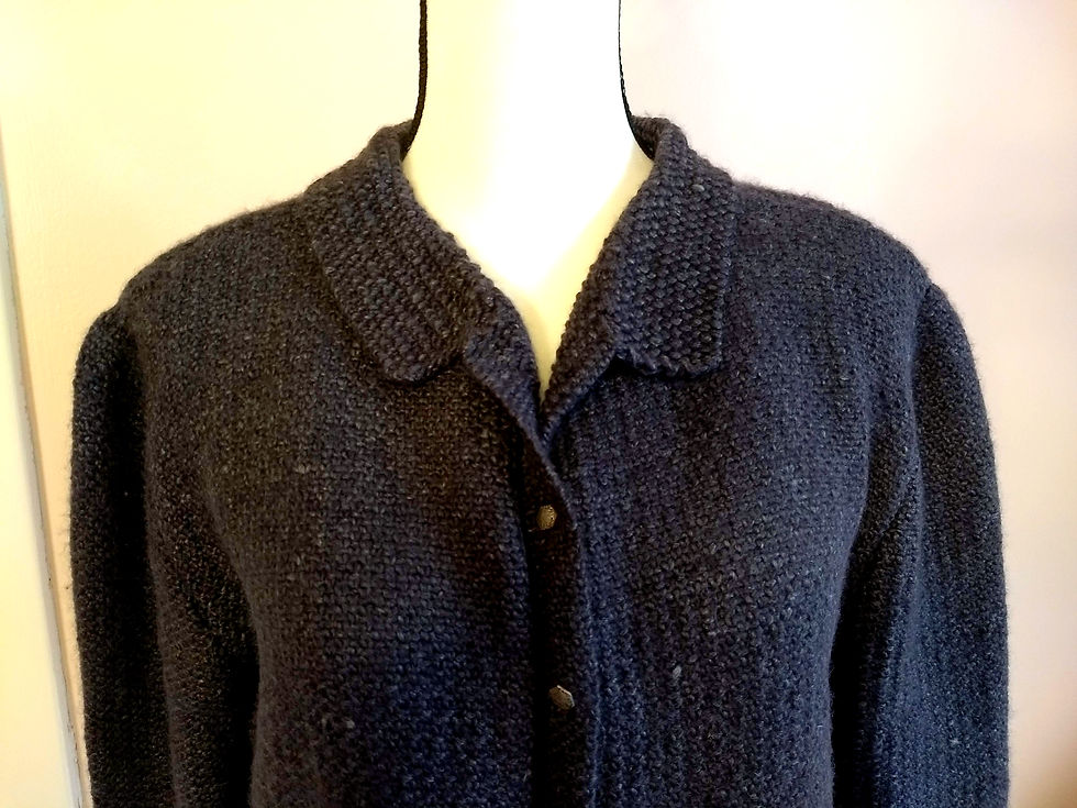 Thumbnail: Wool Cardigan, Charcoal