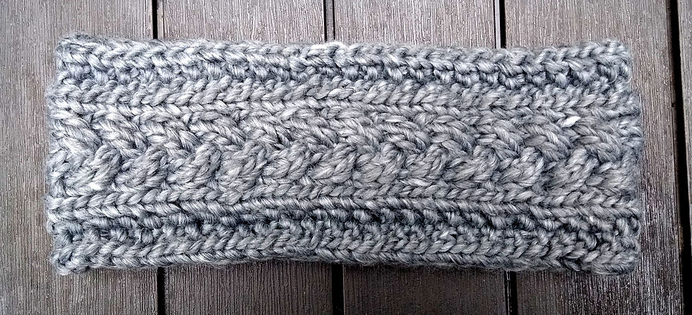 Thumbnail: Braided Ponytail Headband Pattern (knit)