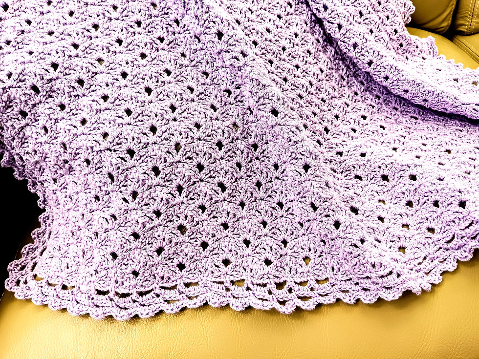 Thumbnail: Cornflowers & Ivy Baby Blanket Pattern (crochet)