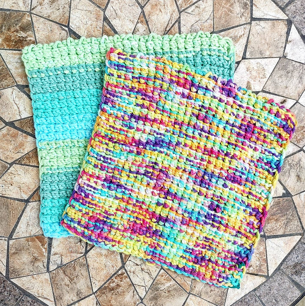Thumbnail: Knit Rib Tunisian Washcloths Pattern (crochet)