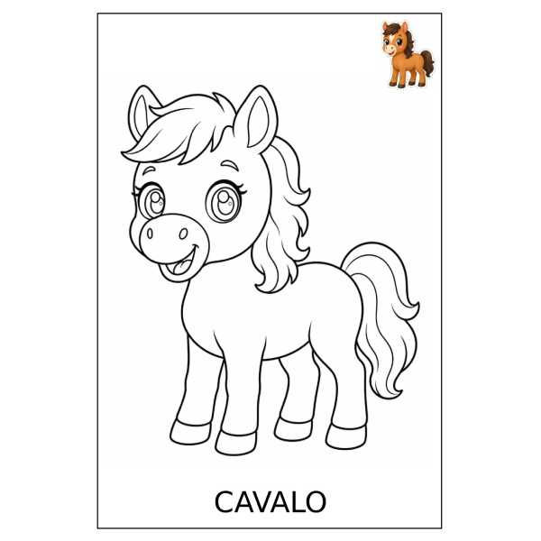 Miniatura: Livro para Colorir de Animais para Crianças de 3 a 6 Anos