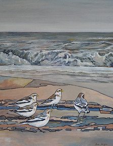 Snow buntings