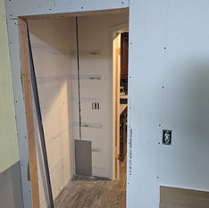 Pantry drywall installation in Elk Ridge, Utah