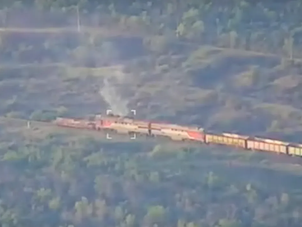 "Rumbler" on the railway in Zaporizhzhia region paralyzed enemy logistics: DIU showed footage