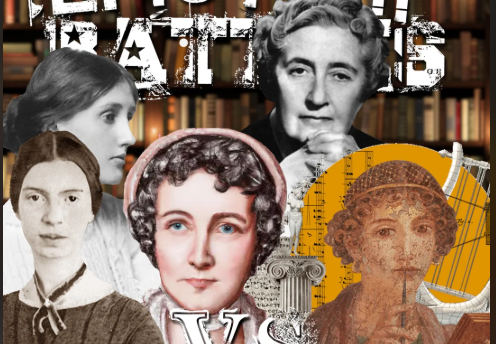 Jane Austen, Saffo con Virginia Woolf, Emily Dickinson e Agatha Christie