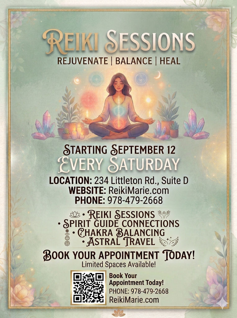 Reiki sessions and holistic healing services at Reiki Marie
