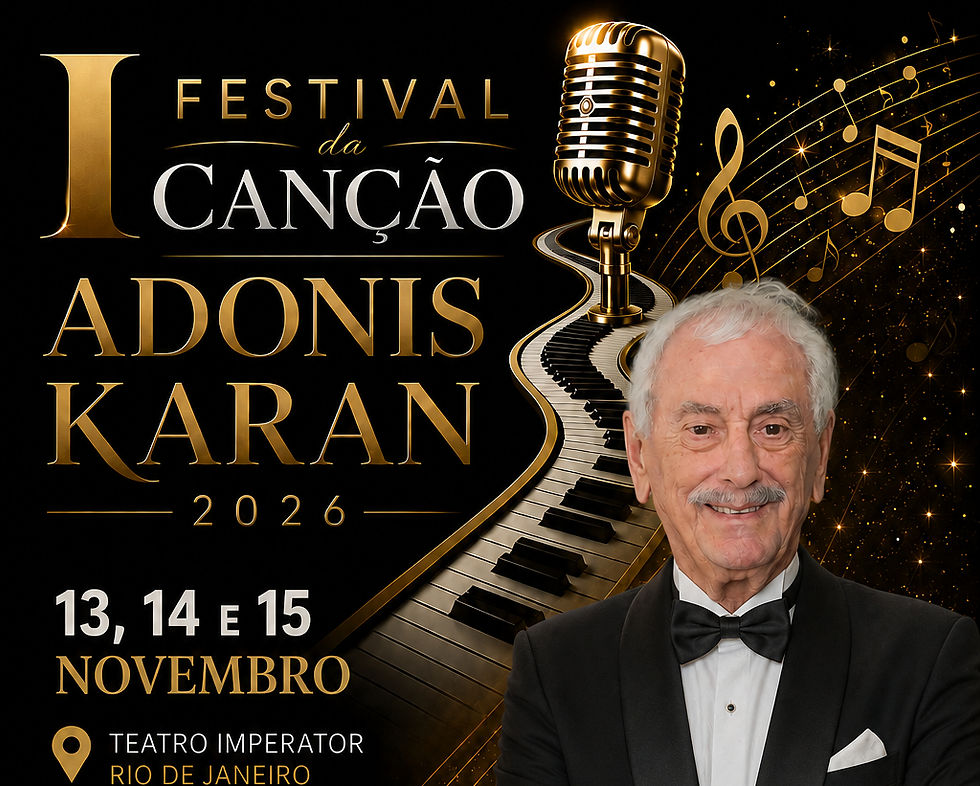 ADONIS KARAN será homenageado no Festival da Canção 2026