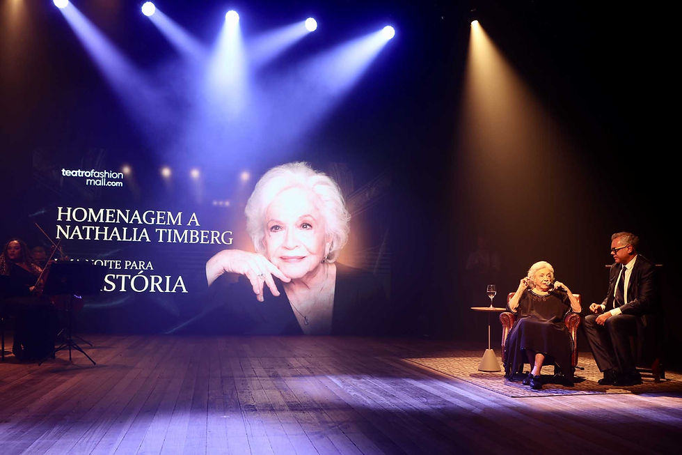 Nathalia Timberg é celebrada em noite histórica no Teatro Fashion Mall, que comemora quatro anos de reabertura e anuncia a volta do Teatro Princesa Isabel