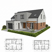 2D and 3D image of an apartment