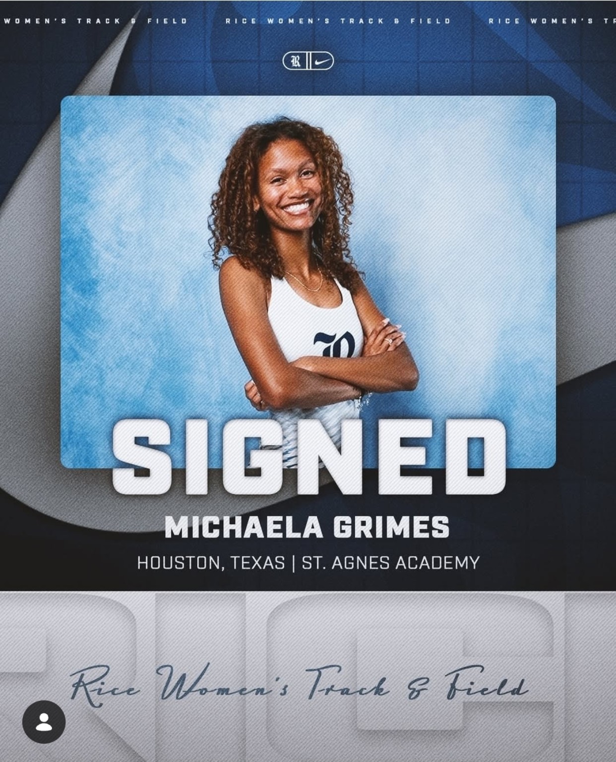 Michaela Grimes β Rice University signing