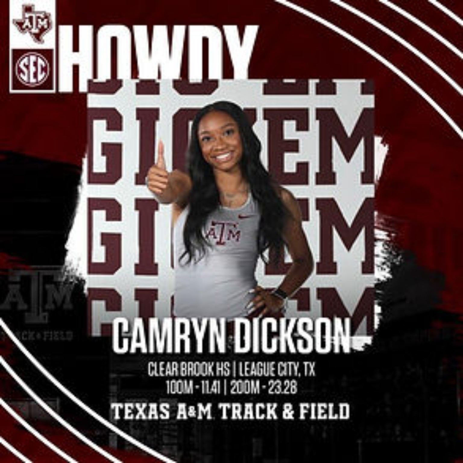 Camryn Dickson β College details to confirm