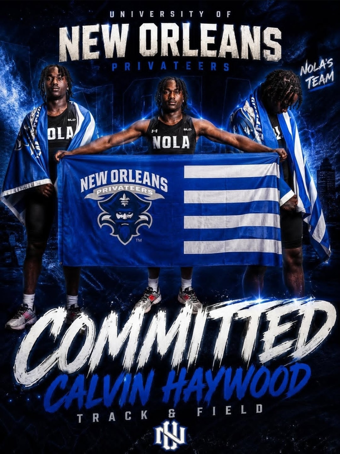 Calvin Haywood β University of New Orleans track and field commitment