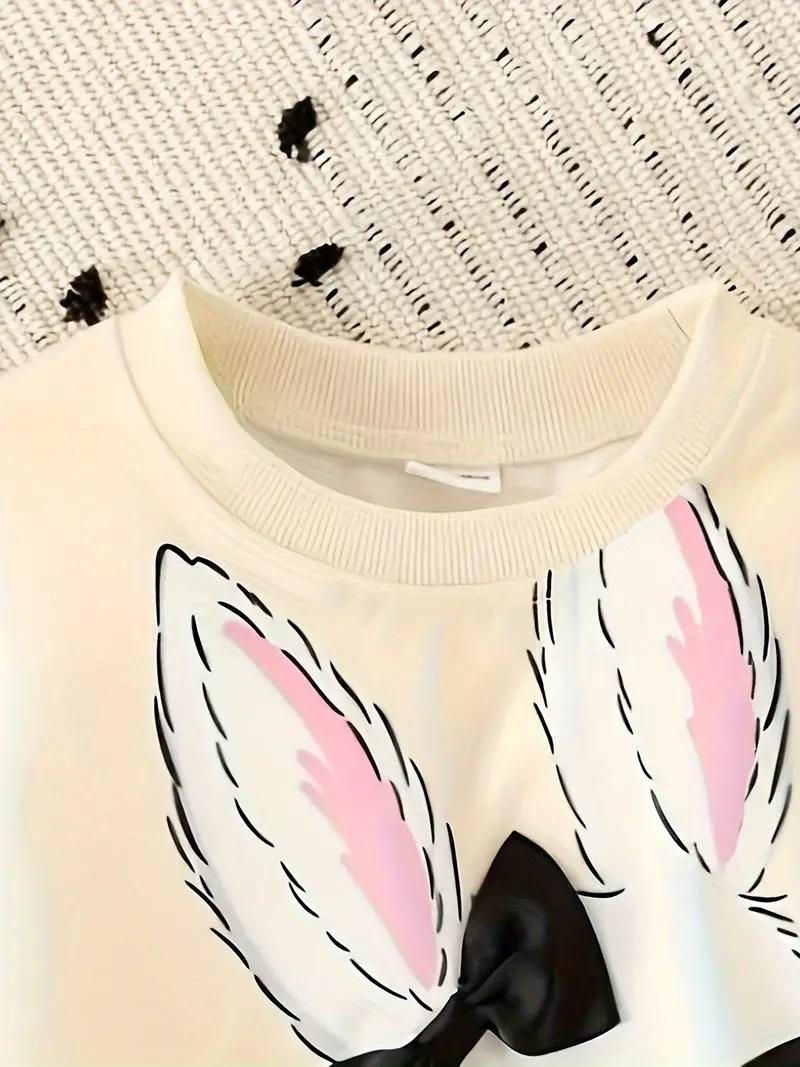 Thumbnail: Rabbit Dot Long Sleeve Pullover Sweatshirt For Toddler & Infant Girls