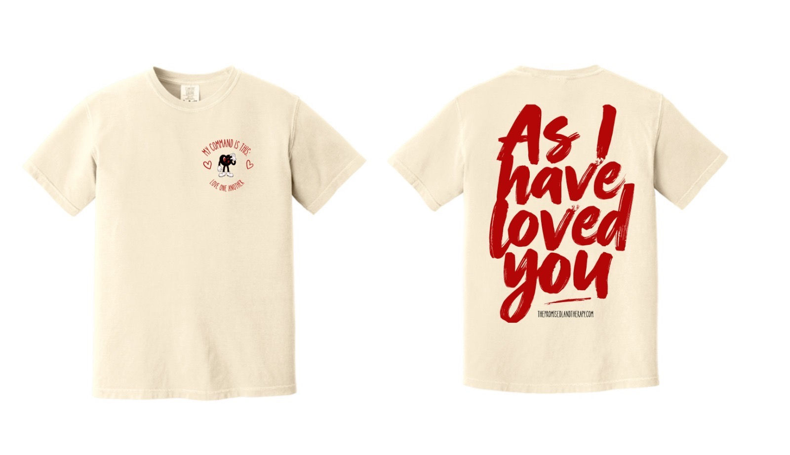 Over-Sized John 15:12 Red Letter Text T-Shirt
