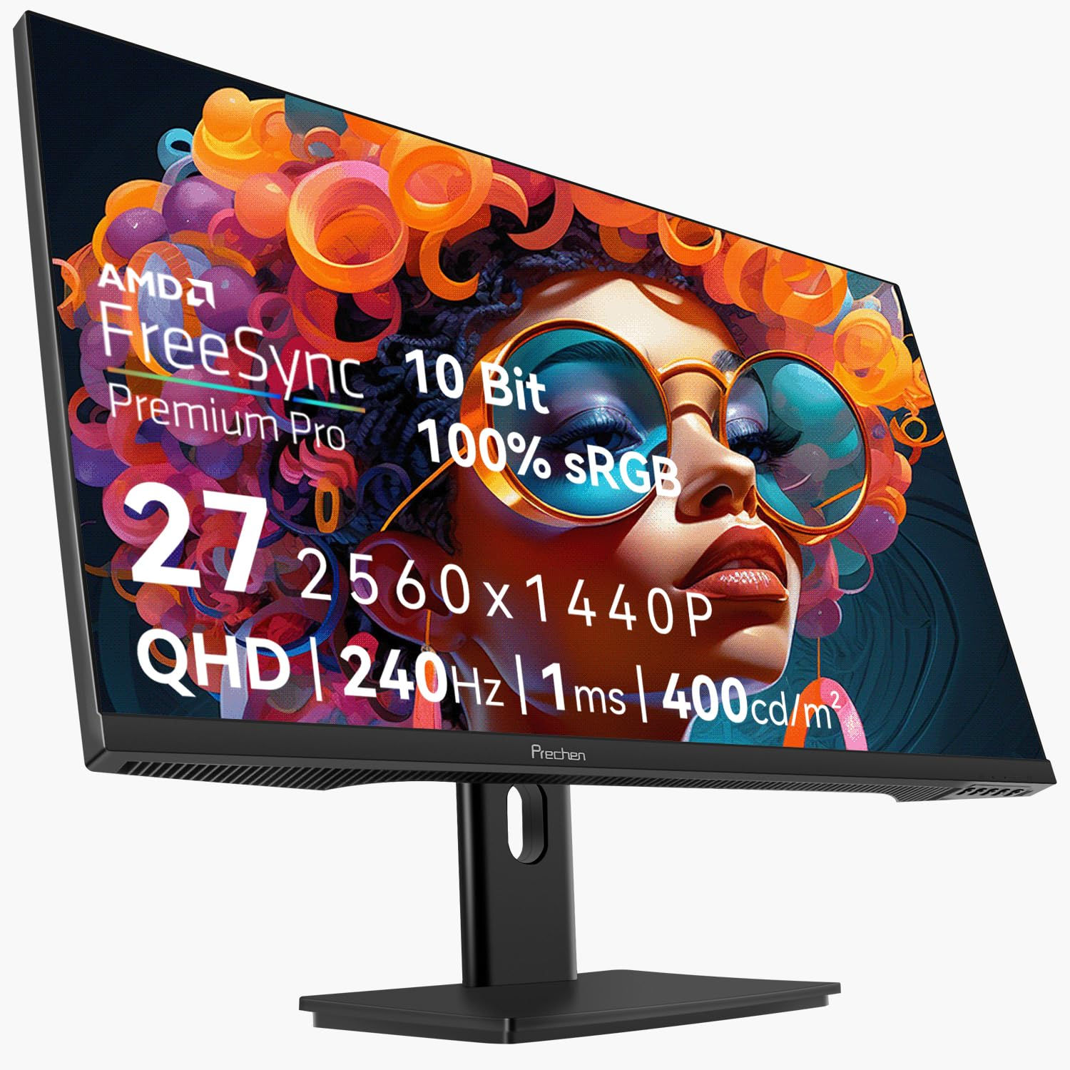 27 Inch 2K 240Hz QHD 2560x1440P Gaming Monitor 1ms 400cd/m² 100% sRGB PC Screen