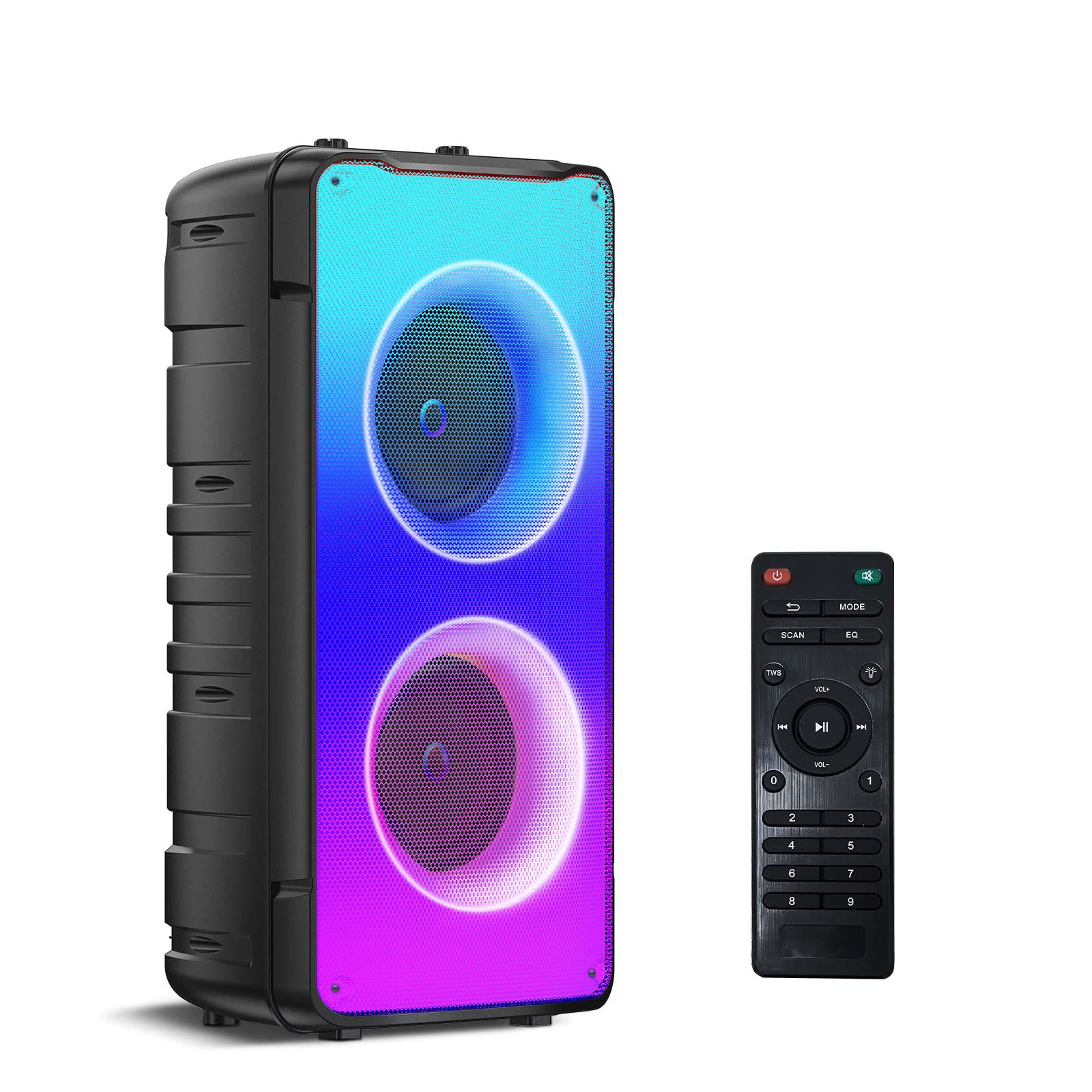 Bluetooth Speakers 60W(80W Peak) Portable Loud Wireless Stereo Speaker with Rich